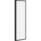 Tuš paravan Crna 132 x 2 x 140 cm Aluminij i PP | shoptok.hr
