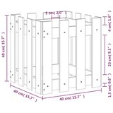  Vrtna sadilica s izgledom ograde 40x40x40 cm masivna duglazije | shoptok.hr
