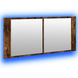  LED kupaonski ormarić s ogledalom boja hrasta 100 x 12 x 45 cm | shoptok.hr
