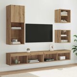 TV zidne jedinice s LED-om S LED lampica 5 pcs Umjetnički hrast | shoptok.hr