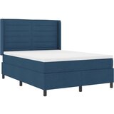  LED Box Spring Krevet s uzglavljem Plava 140 x 190 cm tkanina | shoptok.hr