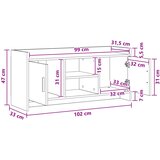 vidaXL ormar 102 x 33 x 47 cm Staro drvo Konstruirano drvo | shoptok.hr