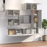  6-dijelni set TV ormarića siva boja betona drveni | Eponuda.com