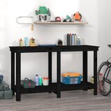 vidaXL Radni stol Crna 140x50x80 cm od masivne borovine Cijene