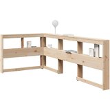 vidaXL Knjižnica vzglavje L-oblike 80 cm trdna borovina | Shoptok.si