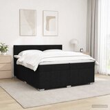  LED okvir za krevet s madracem Crna 200 x 200 cm Tkanina | shoptok.hr