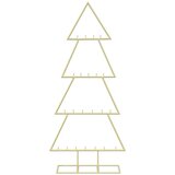  Metalno božićno drvce sa stalkom KUOPIO 125 cm Čelik Zlatno - 125 cm Zlatno bez LED svjetala | shoptok.hr