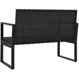  Vrtna klupa s jastucima crna 106 cm od poliratana | shoptok.hr