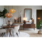 Light & Living Rjava okrogla jedilna miza z mizno ploščo iz akacije ø 140 cm Quenza – | Shoptok.si