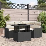  Sjedeća garnitura za vrt 5 kom. Crna Poli Ratan 177,5 x 122,5 x 85 cm | shoptok.hr