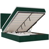  Ottoman krevet s madracima i LED diodama tamnozeleni 140x190 cm baršun | Eponuda.com