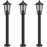  Vanjske podne svjetiljke 3 kom crna 80 cm nehrđajući čelik | shoptok.hr