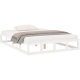  Posteljni okvir bel 120x190 cm 4FT trden les, (20795120) | Shoptok.si