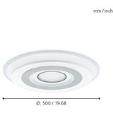Eglo Rreducta 2 plafonjera/1, led, 45w, 4500lm, prečnik 500, dimabilna bela, bela/čelik/plastika | Eponuda.com