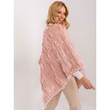 Wool Fashion Italia Poncho-AT-PN-2347.68-light pink | Shoptok.si