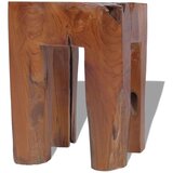 vidaXL Stolček iz trdne tikovine | Shoptok.si