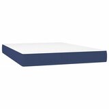 Krevet s oprugama i madracem plavi 140x200 cm od tkanine | Eponuda.com