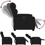  Električni naslonjač od tkanine crni | shoptok.hr