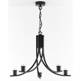 Jupiter 2107- Luster na lancu ARTHUR 5xE27/15W/230V crna/narandžasta/dekor mramora | Eponuda.com