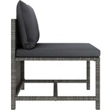 vidaXL Modularna srednja sofa od poliratana s jastucima siva | shoptok.hr