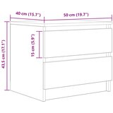 Maison Chic Noćni ormarić Artisan hrast 50x40x43,5 | shoptok.hr