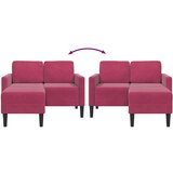SOFA 2-sjed s ležaljkom u obliku slova L vino crveno 125 cm | shoptok.hr
