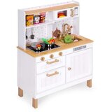 ECO TOYS drvena kuhinja za decu zvuk i led diode large sa ormarićima i 7 dodataka