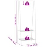 Stalak za odjeću 59 x 35 x 150 cm crni | shoptok.hr