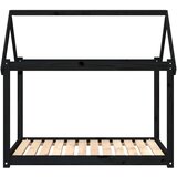  Krevet za pse crni 111x80x100 cm od masivne borovine | shoptok.hr