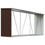  Vrtna ostava za drva od pocinčanog čelika 330x84x152 cm smeđa | Eponuda.com