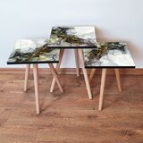Hanah home 3Shp233 - white whitegreygoldmustard nesting table (3 pieces) | ePonuda.com