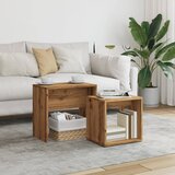vidaXL Uklapajući stolići za kavu 2 kom boja hrasta konstruirano drvo | shoptok.hr