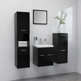 Maison Chic Komplet kopalniškega pohištva - Kopalniški sestavi črne barve iverna plošča, (21787430) | Shoptok.si