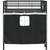  Krevet na kat za djecu s zavjesama Crna 90 x 200 cm | shoptok.hr
