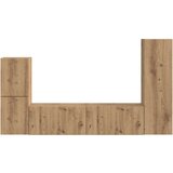  Set TV komoda Zidne 4 pcs Umjetnički hrast Konstruirano drvo | shoptok.hr