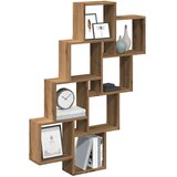 vidaXL Zidna kockasta polica Artisan hrast 90x15x119,5 cm | shoptok.hr
