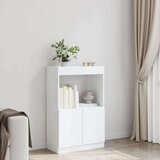vidaXL Visoka omara bela 63x33x100 cm inženirski les | Shoptok.si