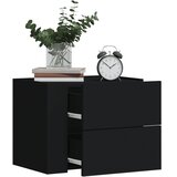 Zidni noćni ormarići 2 kom crni 45 x 30 x 35 cm | shoptok.hr