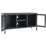 vidaXL tv ormarić antracit 105 x 35 x 52 cm od čelika i stakla | shoptok.hr