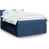 Maison Chic Box spring postelja - Vzmetna postelja z vzmetnico modra 140x190 cm blago SL4370, (21888972) | Shoptok.si