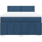  Krevet s oprugama i madracem plavi 160x200 cm od tkanine | shoptok.hr