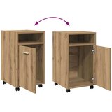 vidaXL omarica s kolesi artisan hrast 33x38x60 cm inženirski les | Shoptok.si