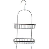 Cotexa Viseća dvostruka polica za tuširanje 22,5x10x55 cm metalna, srebrna Cijene