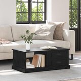 vidaXL Kava Stol Crni hrast 90 x 50 x 35 cm Konstruirano drvo | shoptok.hr