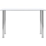 Maison Chic Jedilna miza - Kuhinjska miza - Jedilni stol prozorna 120x60x75 cm kaljeno steklo, (21715315) | Shoptok.si