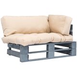  Vrtna sofa od paleta od borovine s jastucima boje pijeska | Eponuda.com