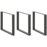  Noge za blagovaonski stol U-oblik 3 kom antracit 100 x (72-73) cm čelik | shoptok.hr