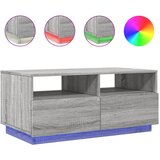  The Living Store Klubska mizica z LED lučkami siva sonoma 90x49x40 cm - Klubska Mizica, (21500268) | Shoptok.si