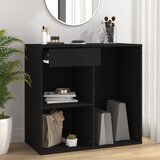 vidaXL Kozmetična omarica črna 80x40x75 cm inženirski les Cene