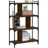 vidaXL Knjižna omara 4-nadstropna rjavi hrast 76x32x123 cm inž. les | Shoptok.si